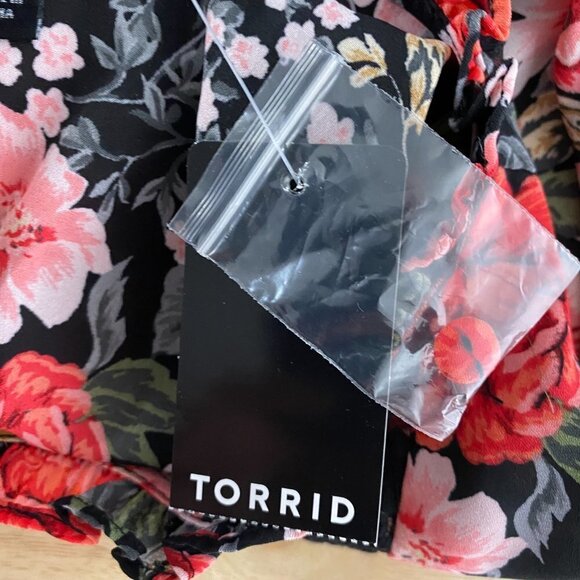 Torrid Georgette Tunic Tank Top Women's 5X Floral Sleeveless Chiffon NWT - Picture 6 of 11